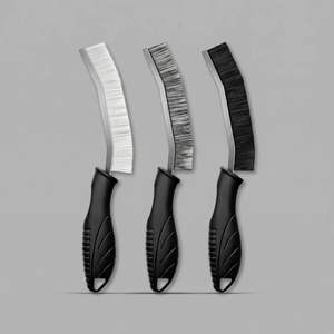 Juego de 3 Cepillos Ergonómicos para Limpieza de Grietas, Cerdas de Nailon de Alta Calidad, Mango de Plástico Duradero, Multiusos para Grietas Profundas/Lechada - Product Image 1