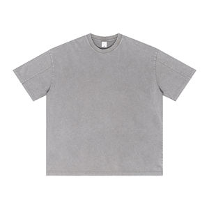T-shirt vierge personnalisé en pur coton pour hommes Impression personnalisée, T-shirts unis pour hommes brodés - Product Image 1