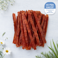 Crystal Duck Shreds Soft Duck Jerky Camilan Anjing Gliserin Alami Makanan Kering Hewan Peliharaan Tinggi Protein Bebas Biji-bijian Pengiriman Cepat OEM