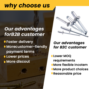 Remache Pop de perno mono de acero inoxidable de aluminio en diferentes tamaños para productos de anclajes ciegos estructurales de bloqueo externo - Product Image 2