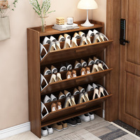 Meuble à chaussures moderne et minimaliste en bois, multi-niveaux, pour entrée, design fin et peu encombrant, vente en gros, direct usine