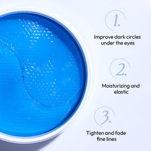 Patchs de masque pour les yeux en gel hydrogel gaufré, hydratants et raffermissants, pour les cernes sous les yeux, 30 paires - Product Image 1