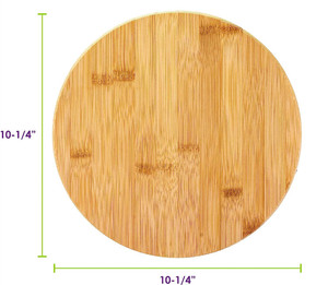 Piano di lavoro cucina <span class=keywords><strong>Lazy</strong></span> <span class=keywords><strong>Susan</strong></span> vassoio armadietto rotondo di bambù giradischi Organizer per tavolo - Product Image 5