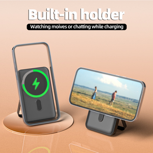 Batterie externe 10000 mAh avec écran numérique et support, charge sans fil 3W, charge sans fil 15W pour montre, charge rapide PD22.5W, IS-CK801 - Product Image 2