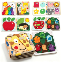 Livre d'activités sensoriel en feutre pour bébé, livre éducatif en tissu, jouet Montessori populaire en feutre, motif faon avec visages interchangeables