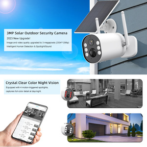 Caméra IP Wifi 2Mp 1080p avec panneau solaire, caméra de surveillance extérieure - Product Image 3