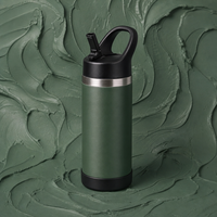 Bouteille d'eau pour enfants de 12 oz en gros avec corps en acier inoxydable, poignée de transport et finition anti-transpiration pour les programmes de vente au détail