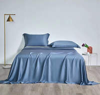 Ensemble de literie personnalisé en bambou biologique 100% naturel de luxe, couleur unie, draps, couette