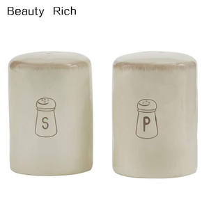 Ceramica Villager Salt & Pepper Shakers Set Crema Decorazione Accessori <span class=keywords><strong>Da</strong></span> Cucina Home Decor - Product Image 2