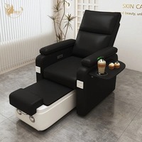 Fauteuil de pédicure professionnel pour salon, dossier réglable, vibration électrique, fauteuil inclinable multifonctionnel pour manucure, spa pour les pieds sans tuyauterie