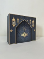 Personalisierter Ramadan Schönheits-Adventskalender mit Eid-Mond- & -Stern-Motiv, Kosmetik-, Dattel- & Schokoladen-Verpackungsbox als Geschenk, Eid-Geschenke Countdown Lieferant