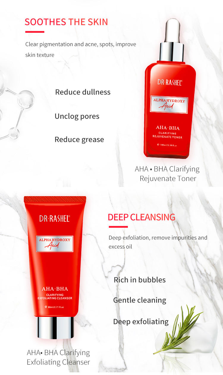 DR RASHEL AHA BHA Miracle Renewal Skin Care Set OEM Facial Care Kit