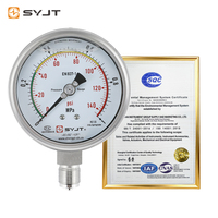 SY YN SY-Y100B-N Radial Bottom Mount Glycerin Filled Stainless Steel Hydraulic Pressure Gauge Barometers -0.1~60MPa Accuracy