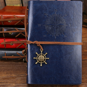 Carnets — carnet de notes A6 à spirale en cuir PU, bloc-notes Vintage avec ancre <span class=keywords><strong>Pirate</strong></span>, bloc-notes remplaçable, papeterie cadeau, Journal de <span class=keywords><strong>voyage</strong></span> - Product Image 2