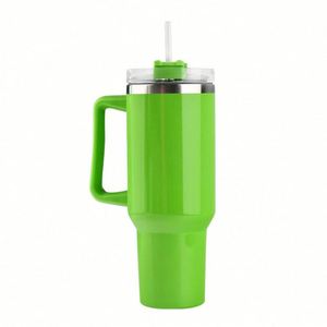 Gobelet de voyage personnalisé de 40 oz, réutilisable, à sublimation, à double paroi, en acier inoxydable, isolé, tasse à café de 40 oz, gobelet de voiture avec poignée et couvercle - Product Image 2