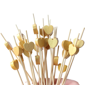 Palillos de Bambú Decorativos de Lujo con Logotipo Personalizado, Palillos Desechables de Madera para Barbacoa, Agitador de 120 mm para Frutas, Brochetas de Comida, Juego de Palillos para Cócteles - Product Image 1