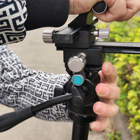 Tripod Ring Light Hidrolik Aluminium Heavy Duty Mini Tahan Air Universal Profesional untuk Kamera DSLR Video Base Cold