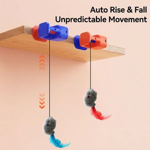 Jouet interactif intelligent électrique pour chat, à suspendre à la porte, avec plume d'oiseau, pour chats d'intérieur, jouet de <span class=keywords><strong>puzzle</strong></span> auto-entretenant en ABS - Product Image 2