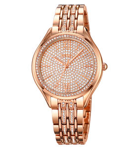 스케미 2030 스케미 시계 고급 여성용 시계 뱅글 벨 및 로즈 쿼츠 시계 아름다운 여성용 시계 스테인리스 스틸 스트랩 - Product Image 3