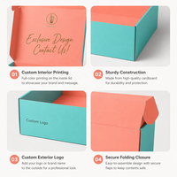 Boîte d'expédition portable en carton ondulé imprimé sur mesure, matériaux recyclés écologiques, gaufrage pour cosmétiques, shampoing, crème pour le visage