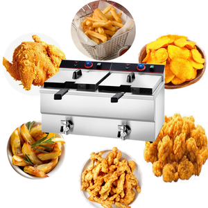<span class=keywords><strong>Friteuse</strong></span> électrique commerciale robuste ybao, appareil à friture avec 2 cuves, 2 panier, grande capacité, pour faire des Chips pour pommes de terre - Product Image 4