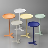 Table basse en métal Kinno Petite table d'appoint Petite table ronde