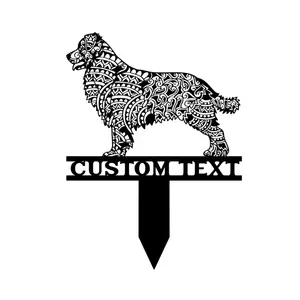 カスタムガーデンの装飾オーストラリアンシェパード屋外コートヤードガーデンステーク犬シェパードギフト