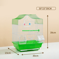 Cage à oiseaux domestique petite et bon marché, 4 couleurs, peau de tigre, pivoine, cage à perroquet d'élevage littéraire, villa ornementale en métal