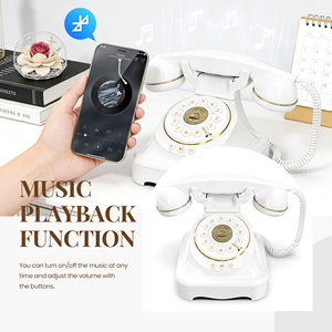 Vintage draaitelefoon met muziekweergave - Retro draadloze telefoon voor thuis, rechtstreeks van de fabriek groothandel - Product Image 3
