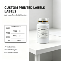 Étiquettes personnalisées de contrôle qualité (QC) Pass/Fail pour inspection, rouleaux, usine industrielle, laboratoire, autocollants étanches en papier kraft pour contrôle qualité
