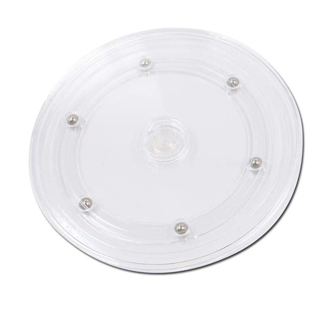 Injection Molded CNC Precision Acrylic Solid Transparent Black White Plastic Customized OEM Rotating Disc Base Display Rack Ball