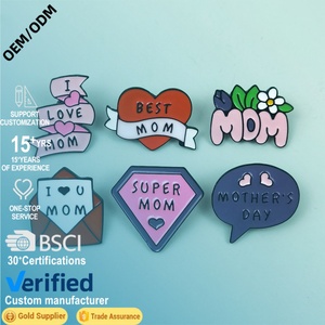 Pins en émail dur dorés personnalisés en gros – Fournisseur d'insignes métalliques avec citations d'anime, cadeau idéal pour maman – 15 ans d'expérience en usine - Product Image 1