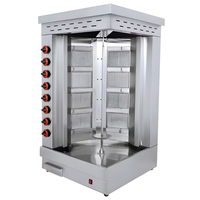 Grill vertical professionnel 8 brûleurs à gaz rotatif pour kebab et shawarma, idéal pour restaurant - Offre spéciale