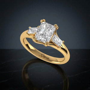 แหวนเพชรทรงรัศมีเจียระไนแบบใหม่ ผลิตในห้องปฏิบัติการ เงินแท้ 925 ทอง 9K 14K 18K เครื่องประดับสำหรับผู้หญิง แหวนหมั้นและแหวนแต่งงาน - Product Image 1