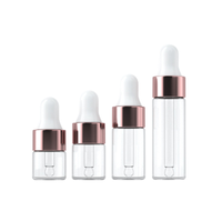 Flacon compte-gouttes en verre pour huile essentielle de gel 1ml 2ml 3ml 5ml Nouveau flacon en verre avec compte-gouttes pour mini échantillon de sérum