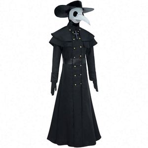 Costume de cosplay unisexe pour femme, style Princesse Peste Noire, Halloween, Horreur, bec de pie, inspiré TV/Cinéma, médiéval, steampunk, en polyester - Product Image 1