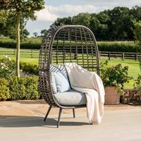 Meubles d'hôtel chaise de jardin en rotin osier tissé à la main support de patio simple grande chaise à l'extérieur fauteuil extérieur chaise oeuf