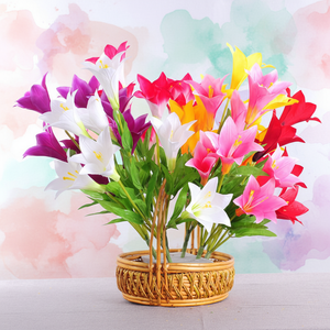 ช่อดอกไม้ประดิษฐ์ ซิลค์ รุ่น New Seven Lily สำหรับตกแต่งห้อง<span class=keywords><strong>น</strong></span>ั่งเล่<span class=keywords><strong>น</strong></span> ถ่ายภาพงานแต่งงา<span class=keywords><strong>น</strong></span> และตกแต่งบ้า<span class=keywords><strong>น</strong></span> - Product Image 1