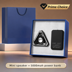 Set Regalo Promozionale di Tendenza con Logo Personalizzato: Power Bank da 5000 mAh / Mini Altoparlante – Regali di Apprezzamento per i Dipendenti - Product Image 1