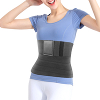 Faja Reductora de Cintura con Vendaje, Envoltura Abdominal para Moldear la Cintura, Cinturón de Soporte Lumbar Ajustable y Cómodo