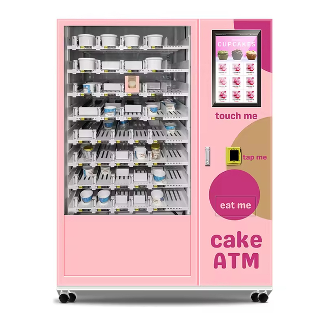 Haloo Vending Machine Supplier Standard Capacity Cupcake Vending Machine With Refrigeration and Elevator System Cupcake ATM