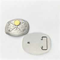 Fournisseur direct d'usine Nouvelle boucle de ceinture de champion de golf, emblème de balle de golf, en alliage de zinc en forme de losange pour rangement