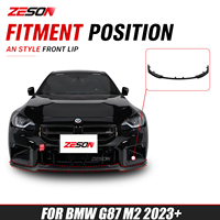 ZESON Séparateur de pare-chocs avant en fibre de carbone sèche style AN pour BMW M2 G87 Coupé 2023+