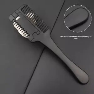 Commercio all'ingrosso ionico doppio lato in plastica <span class=keywords><strong>pettine</strong></span> per <span class=keywords><strong>capelli</strong></span> moda per la casa coltello per diradare i <span class=keywords><strong>capelli</strong></span> strumento di fornitura dei prezzi di fabbrica - Product Image 2