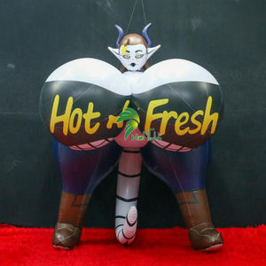 Figurine gonflable en PVC Dark Lady avec de gros seins, ballon gonflable - Product Image 1