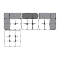 Ensemble de canapé modulaire personnalisé pour salon, en tissu velours, avec éponge de modelage, canapé modulaire au sol