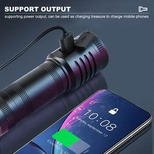 Mini lampe torche <span class=keywords><strong>led</strong></span> haute puissance rechargeable puissante lampe de poche edc extérieure lumière manuelle haute lumens 100000 lampes de poche - Product Image 6