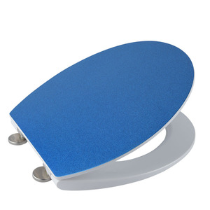Beewill décoratifs pour la maison de couleur métallique bleu glitter uf mince siège de toilette - Product Image 2