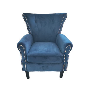 Hot-bán phòng khách cánh trở lại cánh tay ghế thoải mái bọc nhung màu xanh ghế bành - Product Image 2
