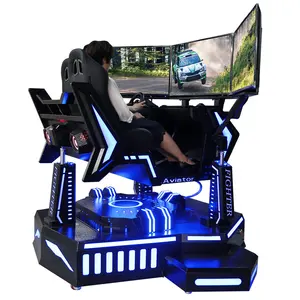 Virtual Reality Entertainment 9D Vr Racing Simulator Machine Drie Screen Drie Axis Racing Auto Spel